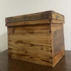 【昭和レトロ】大型 茶箱 木箱 トタン張り アンティーク 収納ボックス 古道具