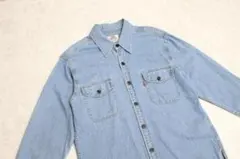 メンズL相当　90s　ヴィンテージ　香港製　リーバイス　デニム　ワークシャツ