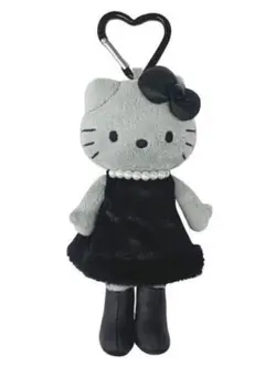 新品 ハローキティ スタイルアップマスコット ブラックエンジェル グレー ドレス