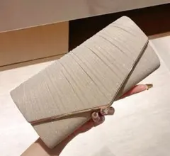 2way パーティーバッグ クラッチ シャンパンゴールド 結婚式 キラキラ