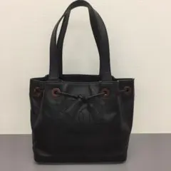 美品CHANEL シャネル ココマーク キャビアスキン 巾着 トートバッグ 黒