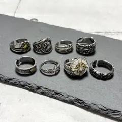 【半額セール！】リング8点セット ヴィンテージ アクセサリー メンズ シルバー