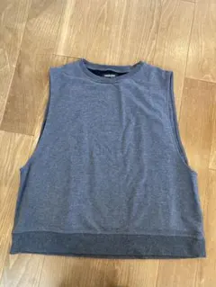 授乳服春夏秋　グレー ノースリーブ トップス