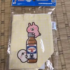 リポビタンＤ×カナヘイの小動物　ビスケ&うさぎ ランチトートバッグ　黄