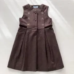 pom ponette jeans ジャンバースカート ブラウン　120