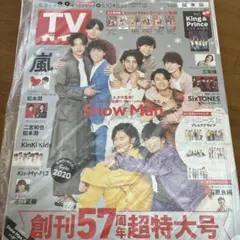 TVガイド　2019年8/9号　SnowMan オールハグ