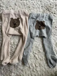 GAPベビータイツ 0-12ヶ月 クマ柄 2色セット