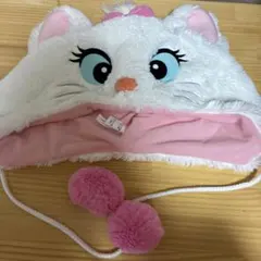 マリー キャラクター帽子 白とピンク