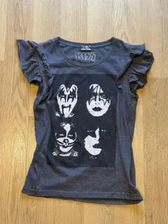 ヒステリックグラマKISS フリル袖 Tシャツ グレーのサムネイル