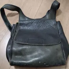 レザー ショルダーバッグ 黒