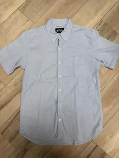 BEAMS 半袖 ボタンダウンシャツ ライトブルー Mのサムネイル