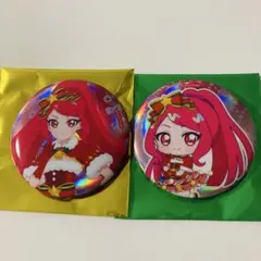 ひみつのアイプリ サクラ　缶バッジ　等身　ミニキャラ　SD クリスマス