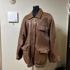 Target ブラウンレザーコート M