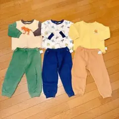 恐竜　ふくろう　UNIQLO キルトパジャマ　3点セット　100cm ユニクロ