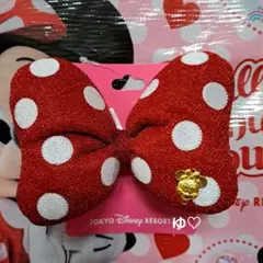 ディズニー　ミニーヘアゴム　ヘアポニー　リボン　大サイズ　新品