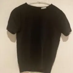 ブラック 半袖ニット