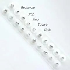 16. 耳ツボジュエリー 20粒 シンプル キラキラ リボン 健康用品