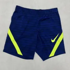 【美品】NIKE トレーニング ハーフパンツ ネイビーブルー×イエロー