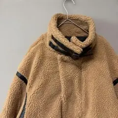 koe ボアジャケット(M)スタンドカラー中綿ボリュームスリーブ　ベージュ