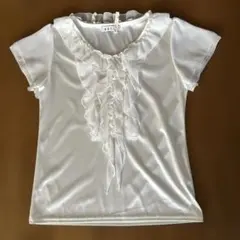 に*こ様 フリルブラウス　ホワイト
