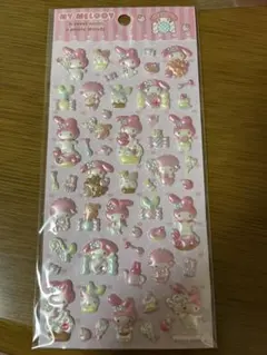 新品未開封　マイメロディ　ぷっくりシール　ジュエル　ピアノ　平成レトロ　パール