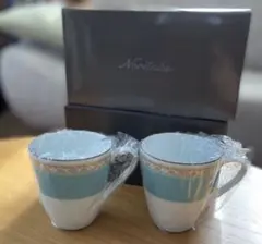 【新品未使用】ノリタケ　マグペアセット　ハミングブルー