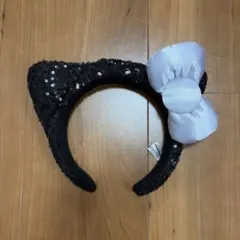 ユニバ USJ スパンコール キティ カチューシャ 黒