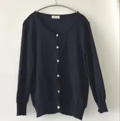 ★美品★LODISPOTTO 前開きボタン　長袖カーディガン ネイビー　Mのサムネイル