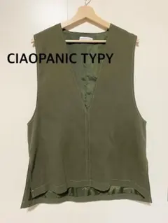 CIAOPANIC TYPY チャオパニックティピー　オリーブ Vネックベスト