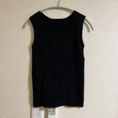 GU リブタンクトップ　ブラック　S
