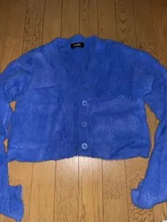 ENVYM 青 長袖カーディガン