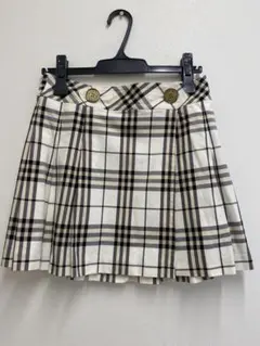 BurberryBluelabelプリーツ巻きミニスカート