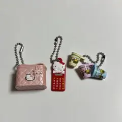 レトロミニチュアチャーム サンリオ ガチャ 3点セット