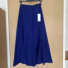【新品未使用】ユニクロ　マーメイドロングスカート　ブルー　XSサイズ