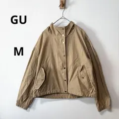 【美品】ジーユー　マウンテンパーカー　ベージュ　金ボタン　Mサイズ