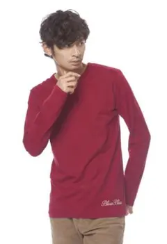 【新品】お値引きしました　希少【BlueBlue】カーシブVネックロングTシャツのサムネイル