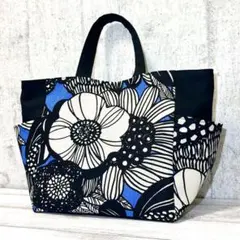 サイドポケット付きトートバッグ♡ハンドメイド