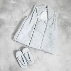水色　被布コートと草履18cmのセット　女の子