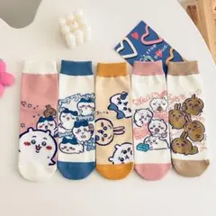 新品♡ちいかわ♡キャラクター♡ソックス♡靴下5足セット