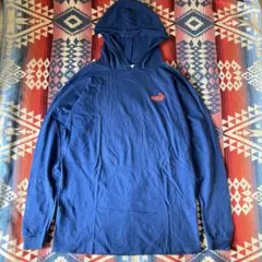 美品2000年代アメリカ製PUMAプーマフード付き長袖TシャツSロンTパーカー
