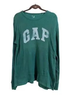 GAP gup ギャップ Y2K ワッフル　ビックロゴ　サーマル ロンＴ　緑のサムネイル