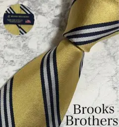 極美品 Brooks Brothers ネクタイ USA製 レジメンタル 光沢