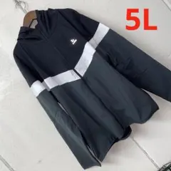 訳あり5Lサイズメンズ胸反射プリントストレッチパーカージャケット