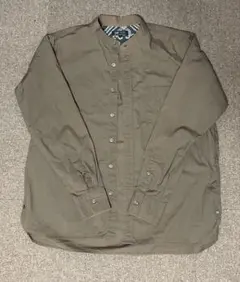 BEAMS ノーカラーシャツ 長袖 Lサイズ