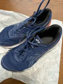 アシックス JOLT3 26cm 4E 幅広 ネイビー 穴あき 고장·부품용