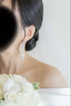 ブライダル　ピアス 花モチーフ