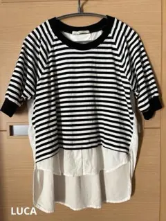 LUCA/LADY LUCK LUCA ボーダー切替 Tシャツ