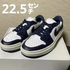 ナイキ 厚底エアジョーダン1 ロー ネイビー×ホワイト 22.5cm
