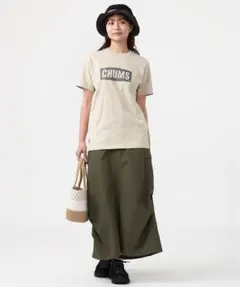 チャムス　ロゴTシャツ / CHUMS Logo T-Shirt M ベージュのサムネイル