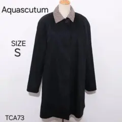 Aquascutum アクアスキュータム ステンカラーコート チェック柄襟ロングのサムネイル